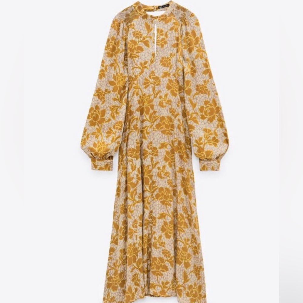 New Zara Bohemian Maxi Long Floral Dress size small